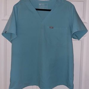 FIGS Sea glass Catarina one pocket scrub top -XL